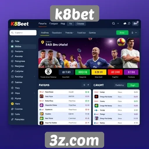 Análise da interface do usuário do site k8bet